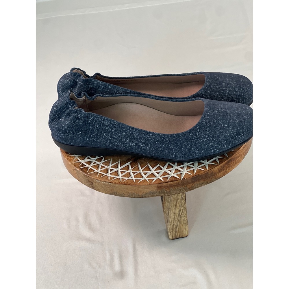 Abeo B.I.O.system Tammy Blue Denim Leather Ballet Flats Women 7.5N AT0357